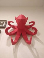 Papercraft pieuvre géante murale en origami