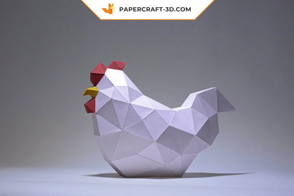 Papercraft poussin et sa poule en 3D