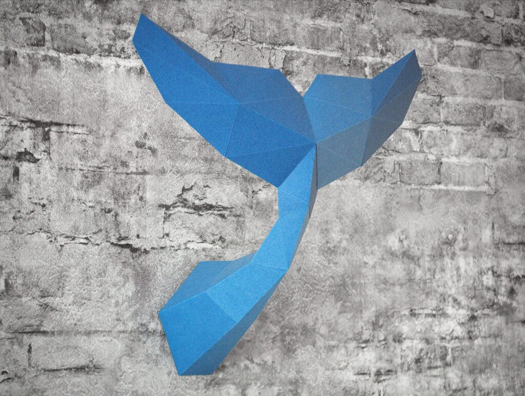 Papercraft queue de dauphin en 3D