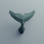 Papercraft queue de dauphin en 3D