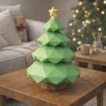 Papercraft sapin de Noël en origami