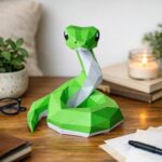 Papercraft serpent 3D en origami