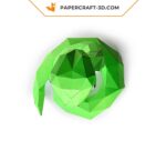 Papercraft serpent 3D en origami