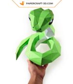 Papercraft serpent 3D en origami
