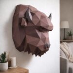 Papercraft tête de bison en 3D