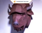 Papercraft tête de bison en 3D
