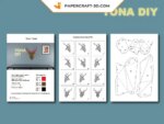 Papercraft tête de cerf mural en 3D