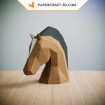 Papercraft tête de cheval en origami