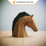 Papercraft tête de cheval en origami