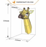 Papercraft tête de girafe en 3D