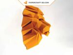 Papercraft tête de lion en origami