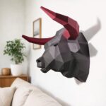 Papercraft tête de taureau en origami