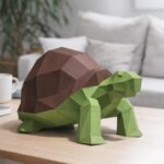 Papercraft tortue verte complète en 3D