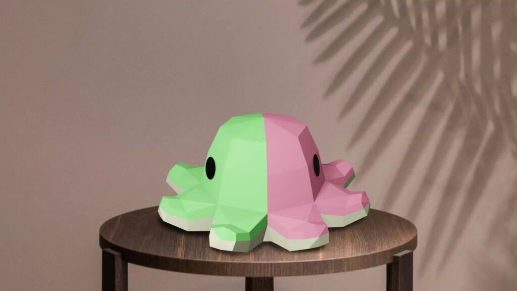 Petite pieuvre en papercraft 3D
