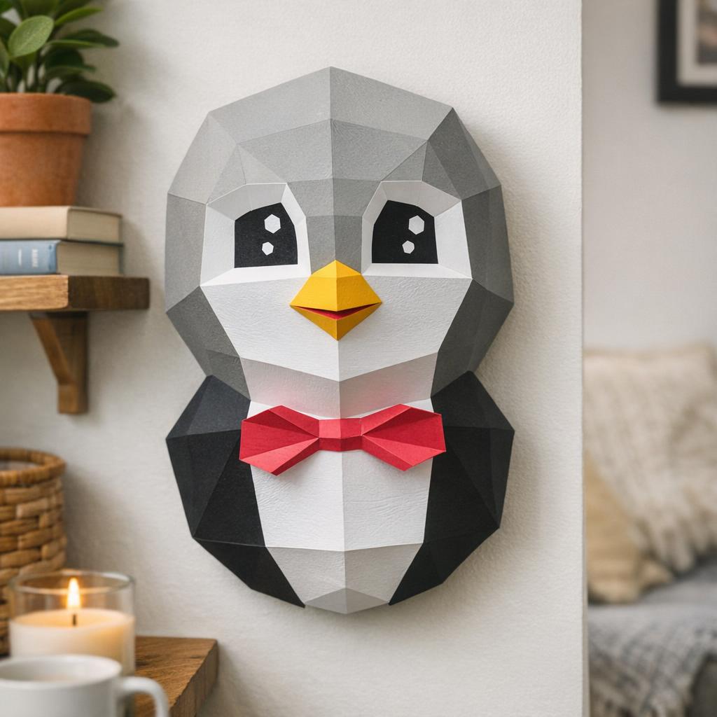 Pingouin en papercraft 3D