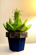 Pot de fleur en papercraft 3D