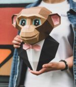 Singe en papercraft 3D