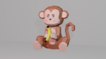 Singe en papercraft 3D