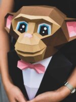 Singe en papercraft 3D