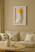 Tableau flamme olympique en papercraft 3D