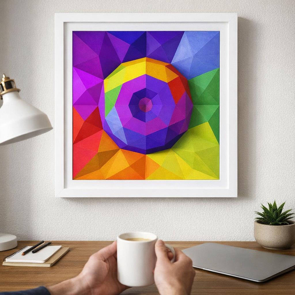 Tableau mural en papercraft 3D