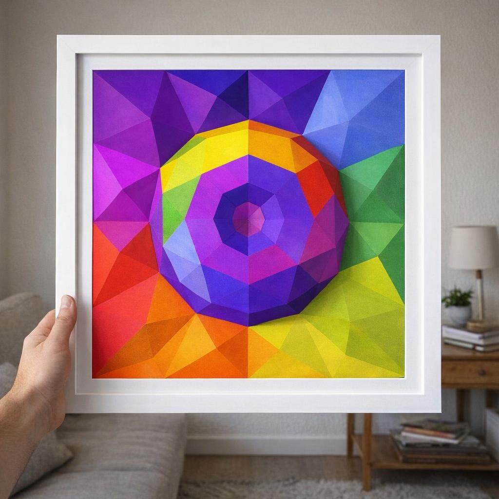 Tableau mural en papercraft 3D Tableau mural en papercraft 3D