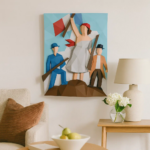 Tableau mural La liberté guidant le peuple en Papercraft 3D