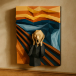 The scream – Tableau papercraft 3D inspiré de Munch