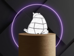 Veilleuse chat en papercraft 3D