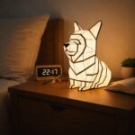 Veilleuse corgi en papercraft 3D