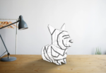 Veilleuse corgi en papercraft 3D