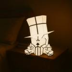 Veilleuse crâne en papercraft 3D
