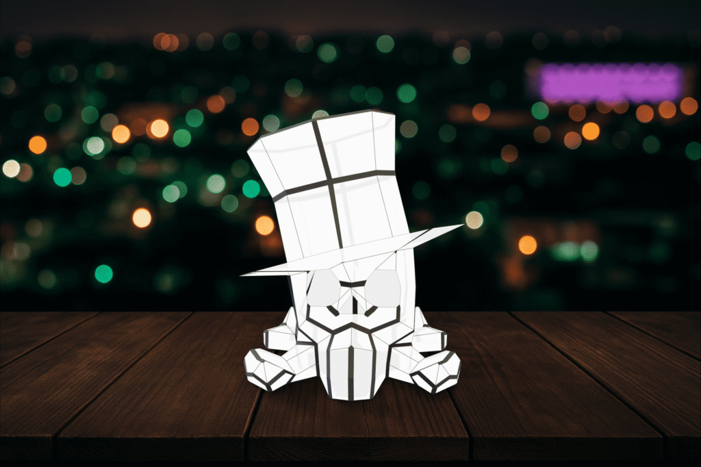 Veilleuse crâne en papercraft 3D