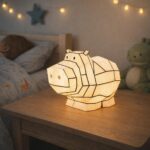 Veilleuse hippo en papercraft 3D