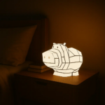 Veilleuse hippo en papercraft 3D