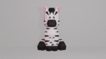 Zèbre en papercraft 3D
