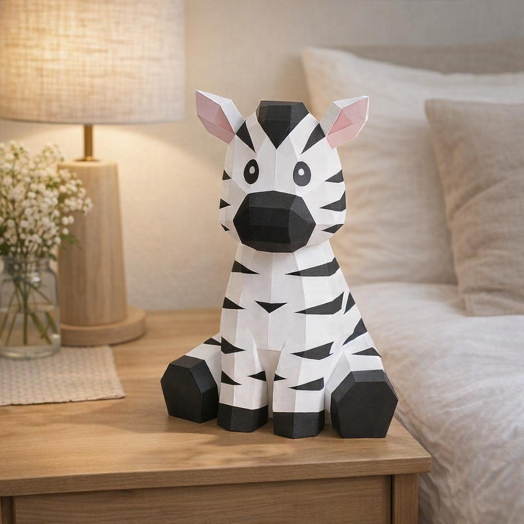 Zèbre en papercraft 3D