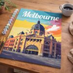 Affiche de voyage Melbourne - Toile roulée
