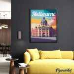 Affiche de voyage Melbourne - Toile roulée