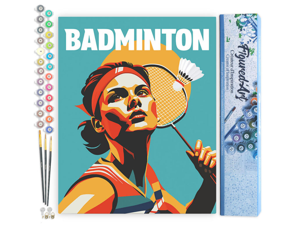 Affiche sportive Badminton - Toile roulée