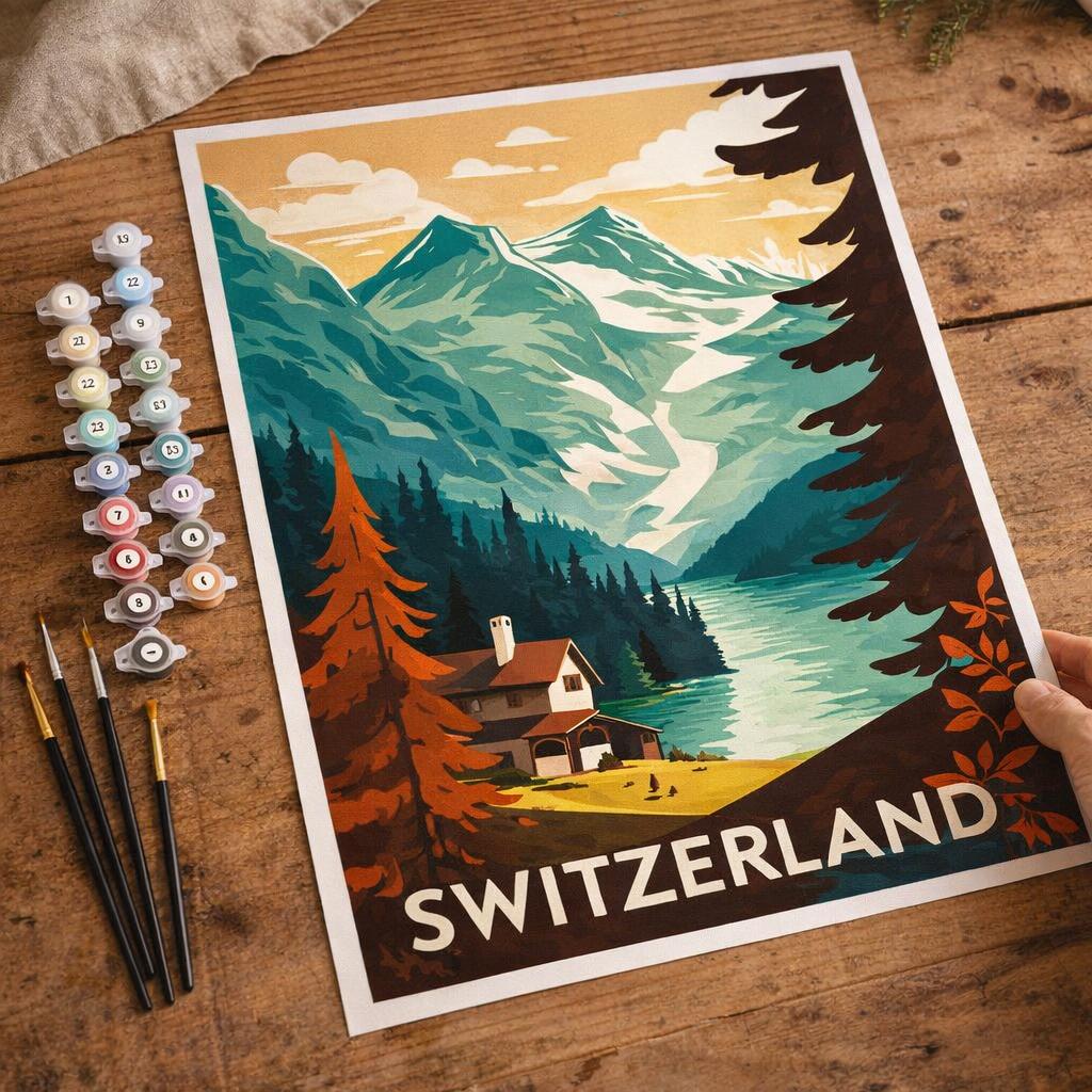 Affiche Vintage Berne - Toile roulée