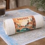 Affiche Vintage Bruges - Toile roulée