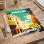 Affiche Vintage Madrid - Toile roulée