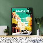 Affiche Vintage Madrid - Toile roulée