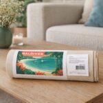 Affiche Vintage Maldives - Toile roulée