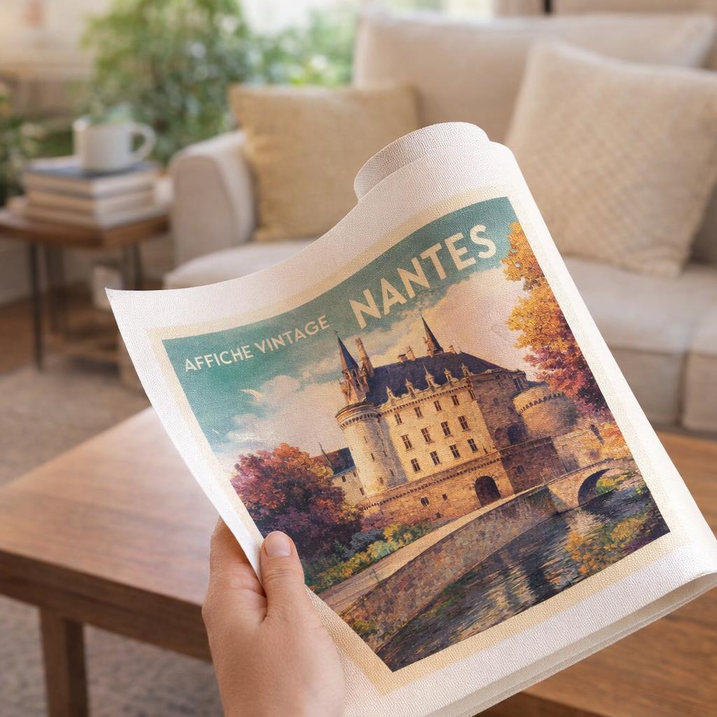 Affiche Nantes vintage