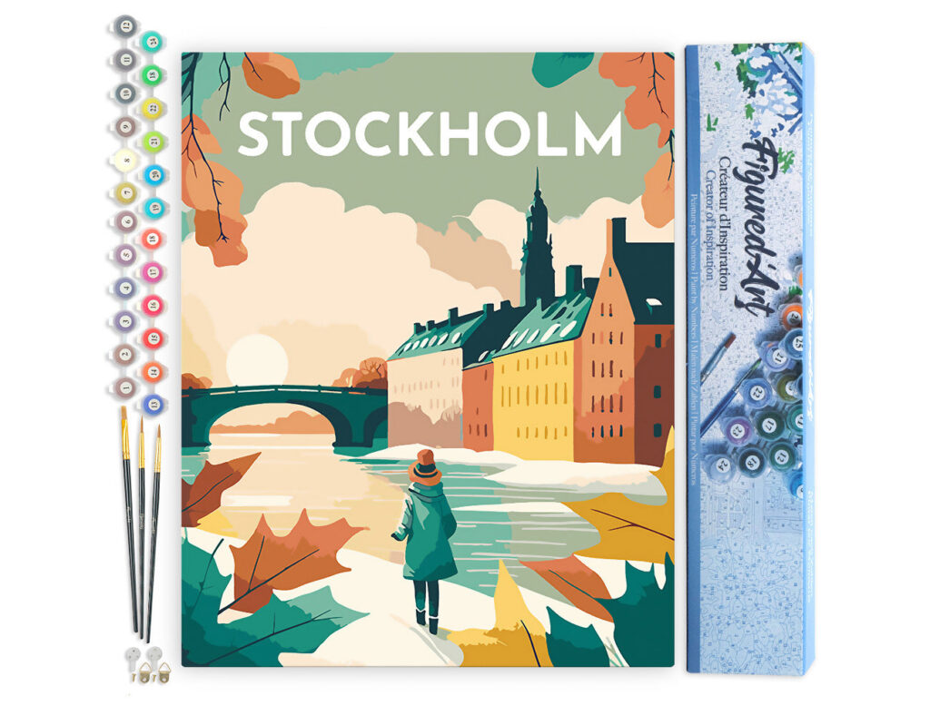 Affiche Vintage Stockholm - Toile roulée