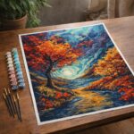 Automne surréaliste inspiré de Van Gogh - Toile roulée