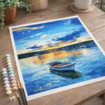 Barque et Lever de Soleil - Toile roulée