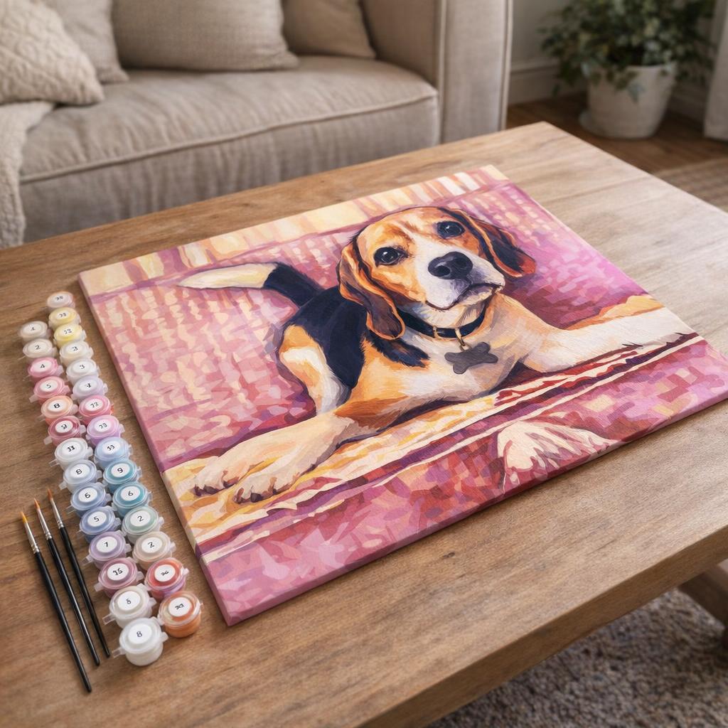 Beagle Mignon - Toile roulée